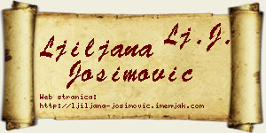 Ljiljana Josimović vizit kartica
